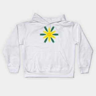 Daffodil Starflower (Yellow Green) Kids Hoodie